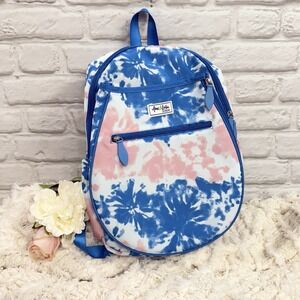 Ame & Lulu (Big Love) Kids Pink & Blue Tie-Dye Tennis Backpack New Without Tag